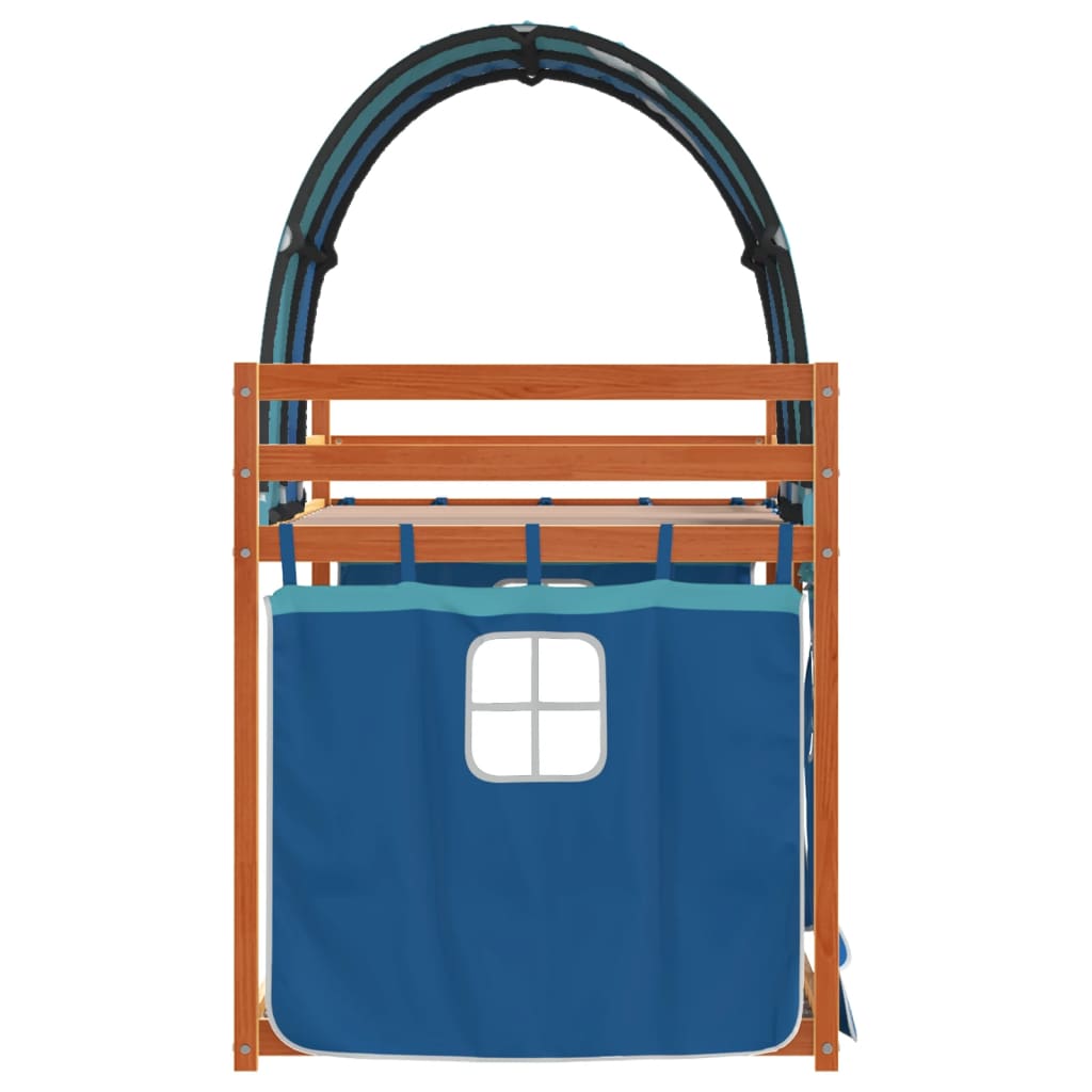 Bunk Bed without Mattress Blue 90x190 cm Single Solid Wood Pine