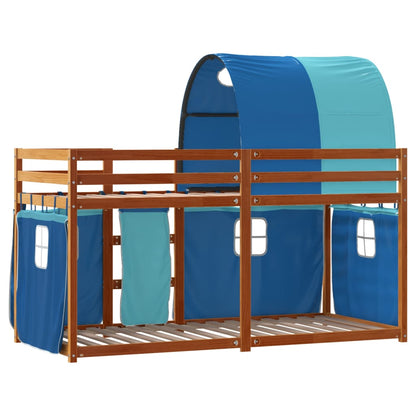 Bunk Bed without Mattress Blue 90x190 cm Single Solid Wood Pine