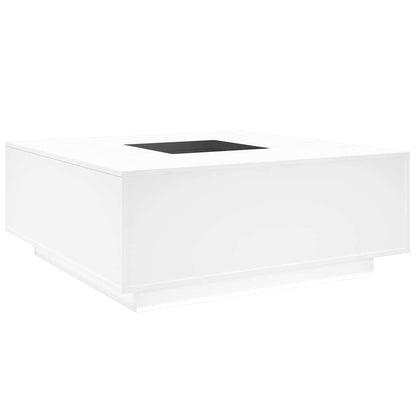 Coffee Table with Infinity LED White 100x100x40 cm
