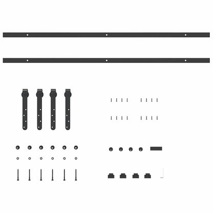  Sliding Cabinet Door Kit 213 cm Carbon Steel