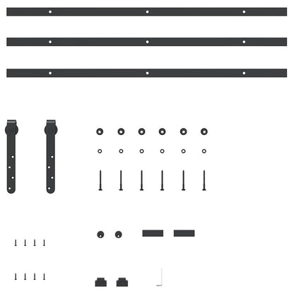  Sliding Cabinet Door Kit 244 cm Carbon Steel