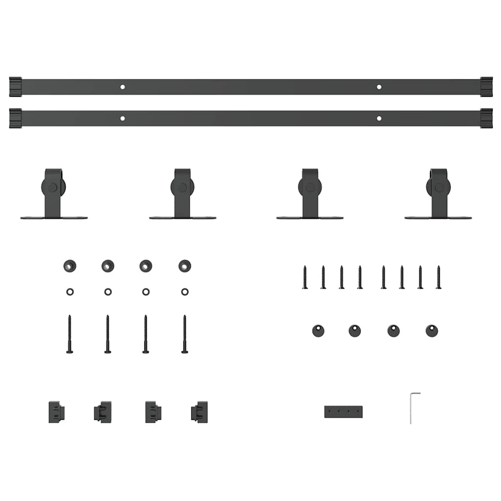 Sliding Cabinet Door Kit 152 cm Carbon Steel