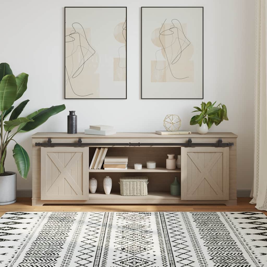  Sliding Cabinet Door Kit 183 cm Carbon Steel