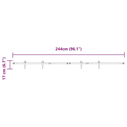 Sliding Cabinet Door Kit 244 cm Carbon Steel