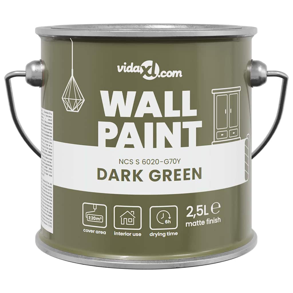 Wall Paint Green 16.5 x 16.5 x 16 cm Wall Print