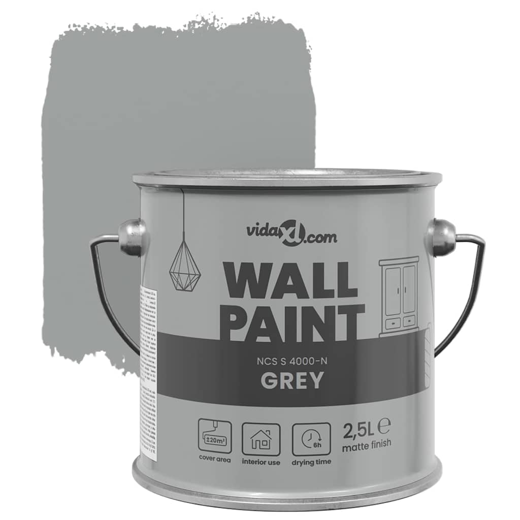 Wall Paint Grey 16.5 x 16.5 x 16 cm Wall Print