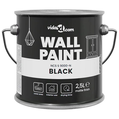Wall Paint Black 16.5 x 16.5 x 16 cm Wall Print