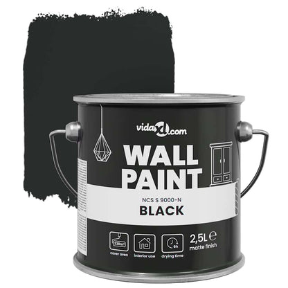 Wall Paint Black 16.5 x 16.5 x 16 cm Wall Print