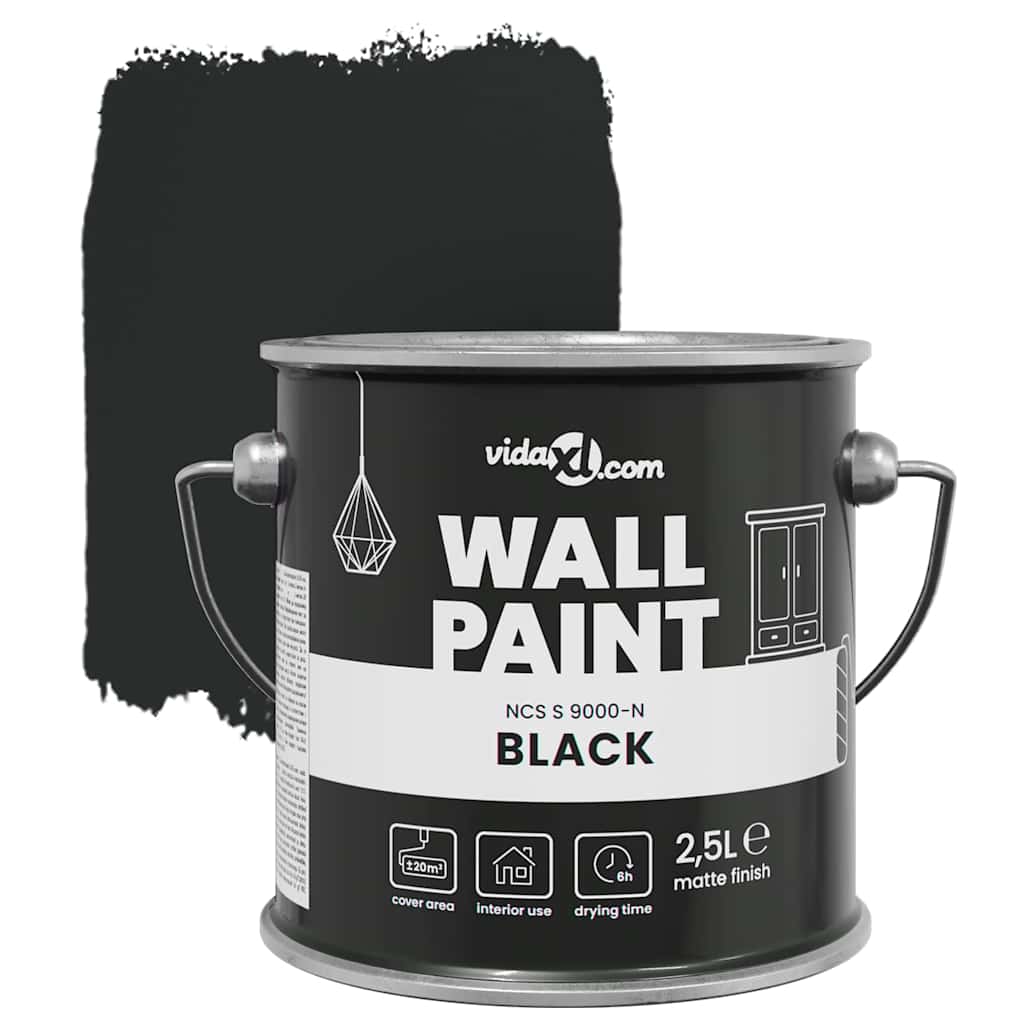 Wall Paint Black 2.5 L Wall Print