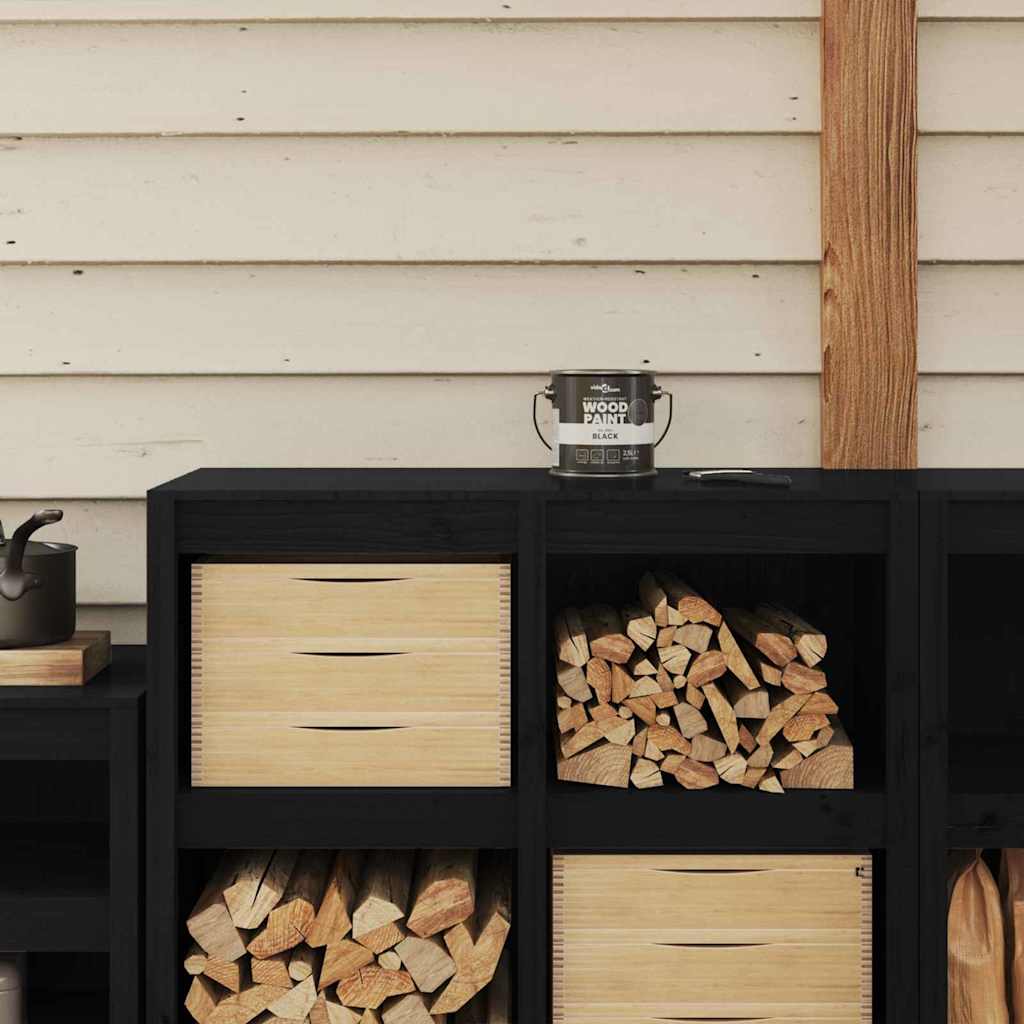 Wood Paint Black 16.5 x 16.5 x 16 cm Wall Print