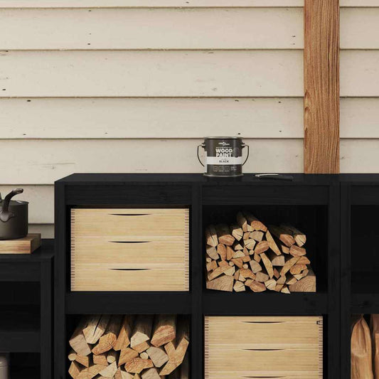 Wood Paint Black 16.5 x 16.5 x 16 cm Wall Print