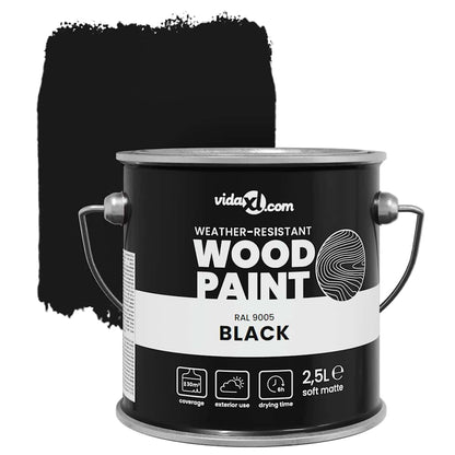 Wood Paint Black 2.5 L Wall Print