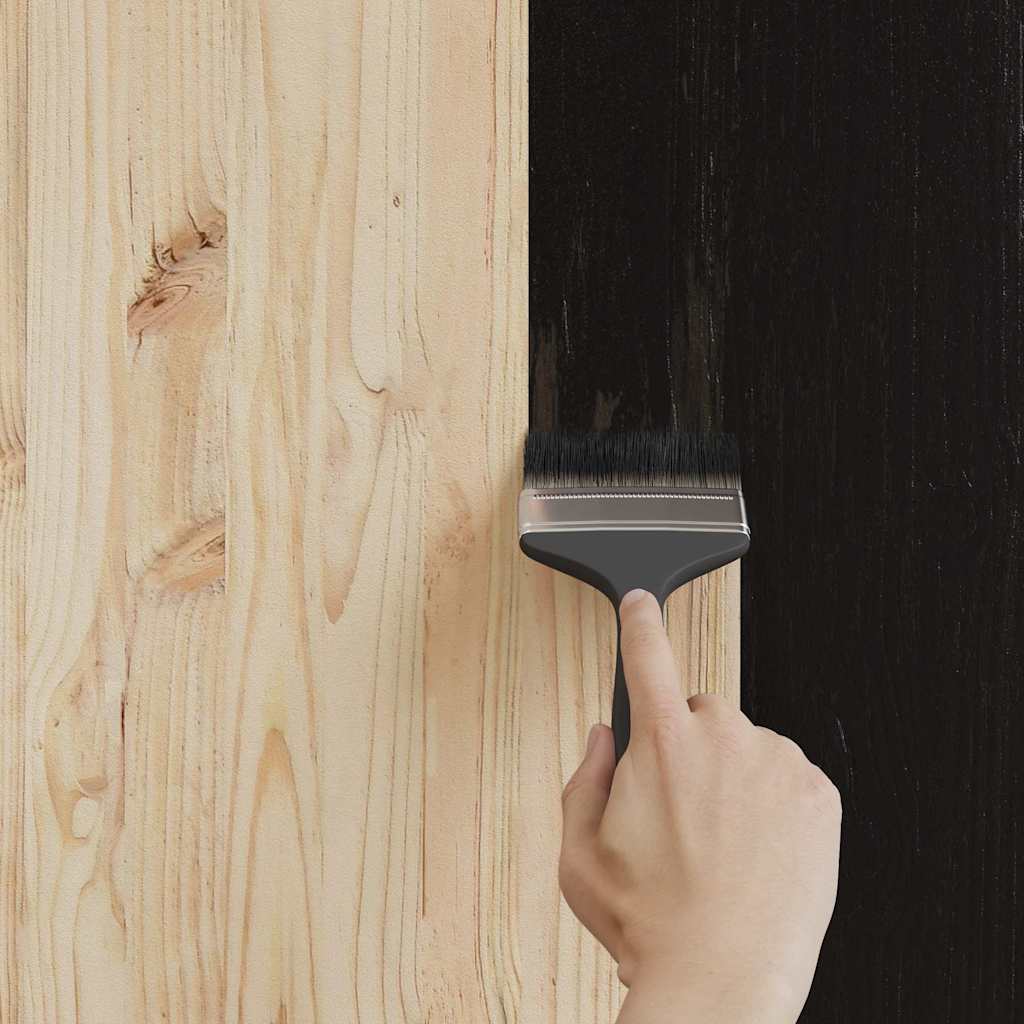 Wood Paint Black 16.5 x 16.5 x 16 cm Wall Print