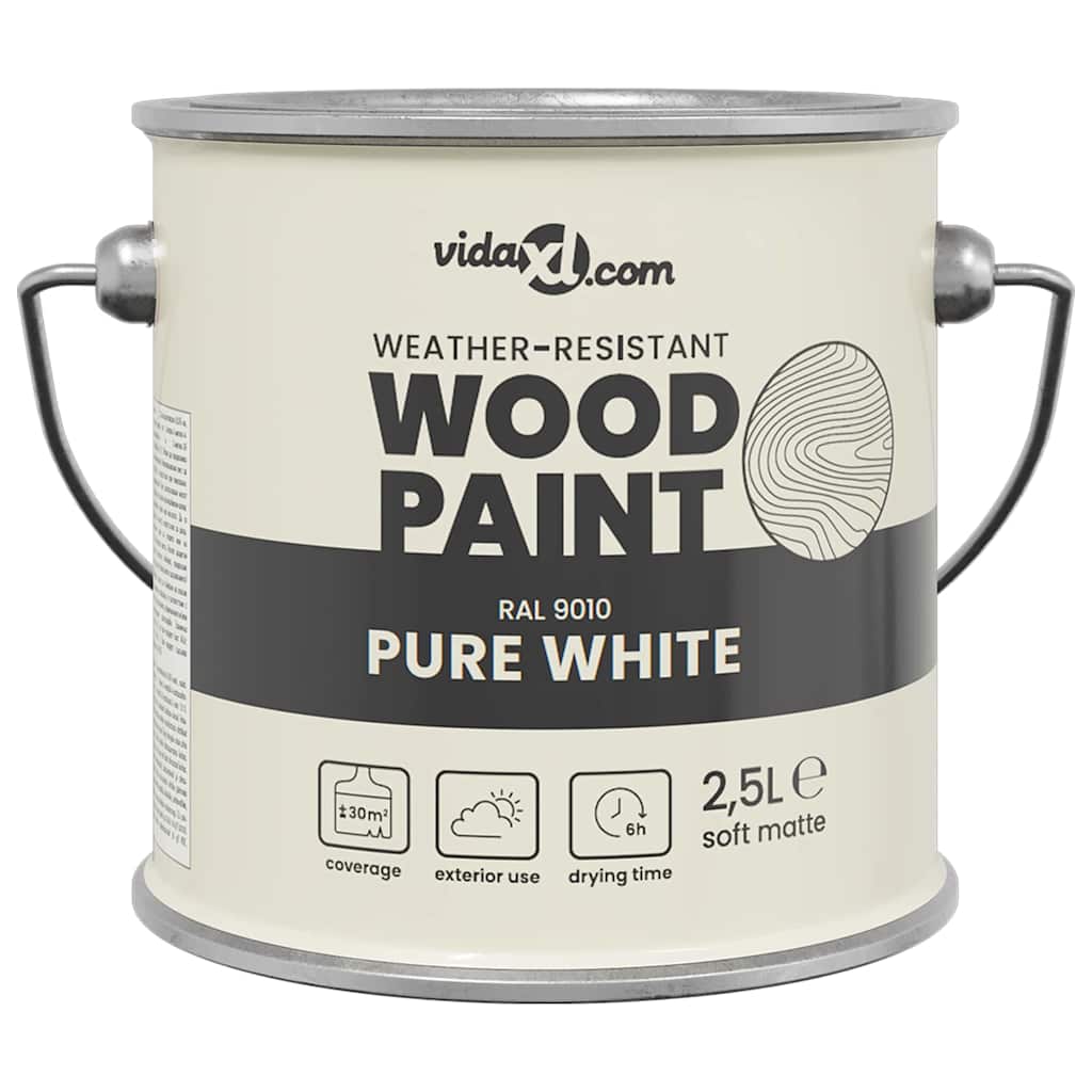 Wood Paint White 16.5 x 16.5 x 16 cm Wall Print