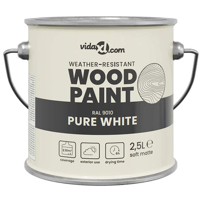 Wood Paint White 2.5 L Wall Print
