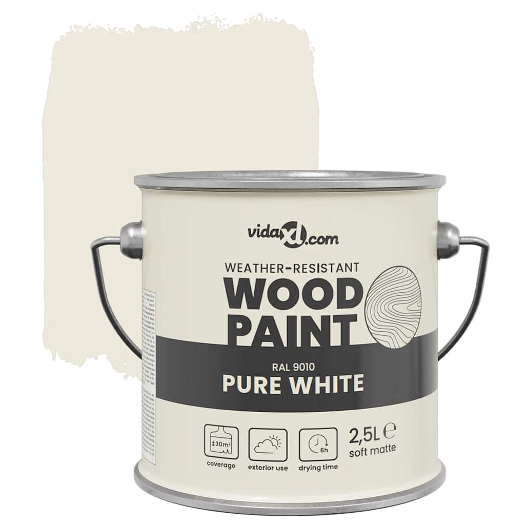 Wood Paint White 16.5 x 16.5 x 16 cm Wall Print