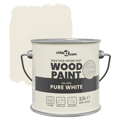 Wood Paint White 16.5 x 16.5 x 16 cm Wall Print