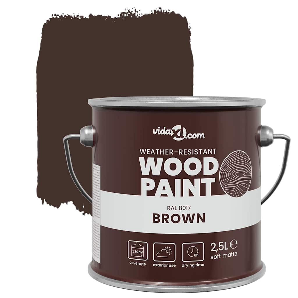 Wood Paint Brown 16.5 x 16.5 x 16 cm Wall Print
