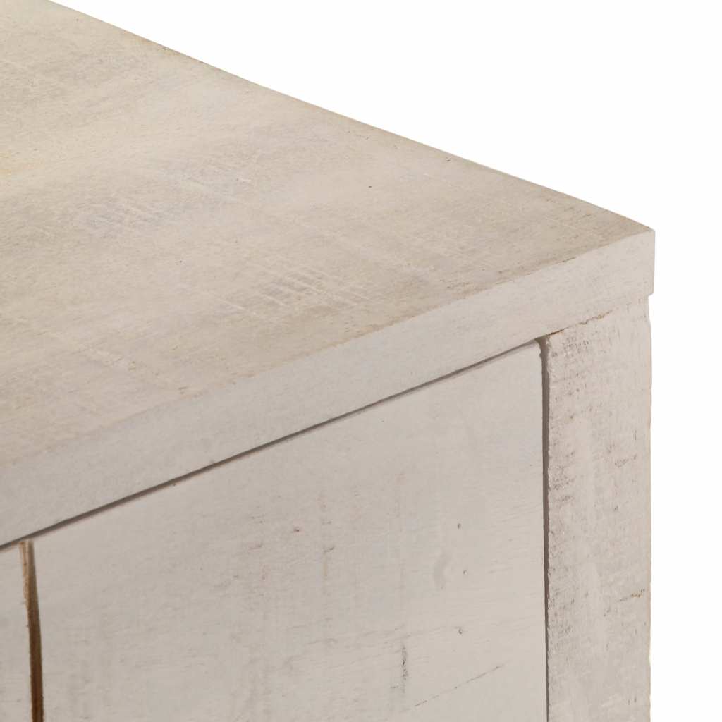Console Table White 110x35x75 cm Solid Wood Mango
