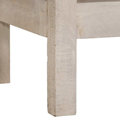 Console Table White 110x35x75 cm Solid Wood Mango