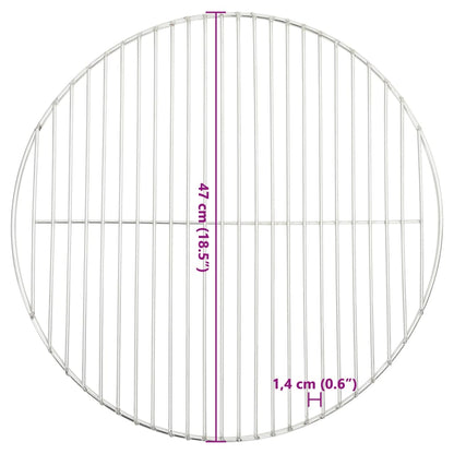 BBQ Grill Grate Round Ø47 cm 304 Stainless Steel