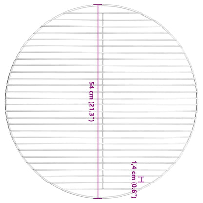 BBQ Grill Grate Round Ø54 cm 304 Stainless Steel
