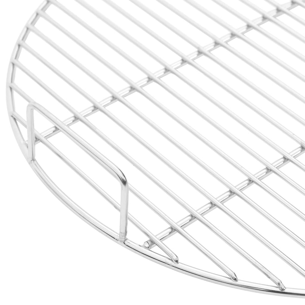 BBQ Grill Grate with Handles Round Ø54 cm 304 Stainless Steel