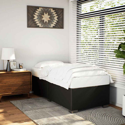 Bed Frame without Mattress Black Single Faux Leather
