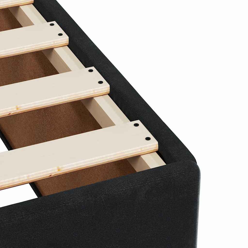 Bed Frame without Mattress Black Double Velvet