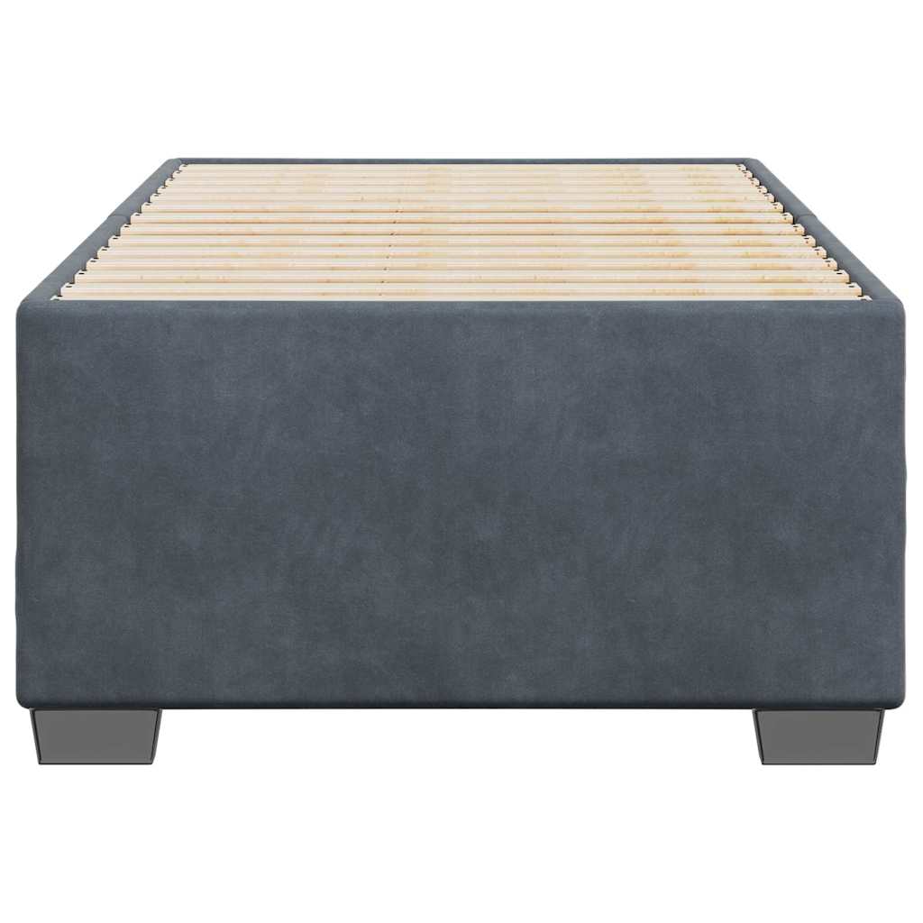 Bed Frame without Mattress Dark Grey Single Velvet
