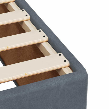 Bed Frame without Mattress Dark Grey Single Velvet
