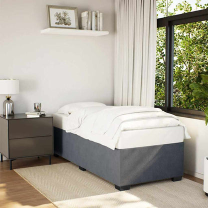 Bed Frame without Mattress Dark Grey Single Velvet