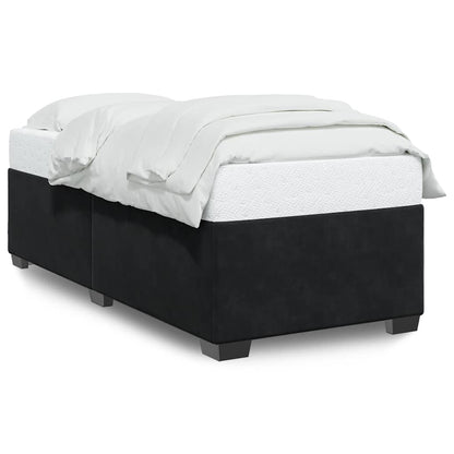 Bed Frame without Mattress Black Single Velvet
