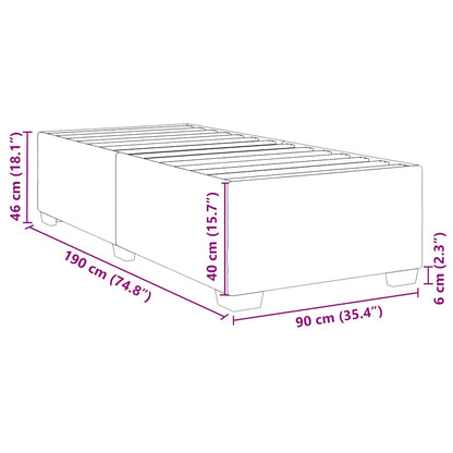 Bed Frame without Mattress Black Single Velvet