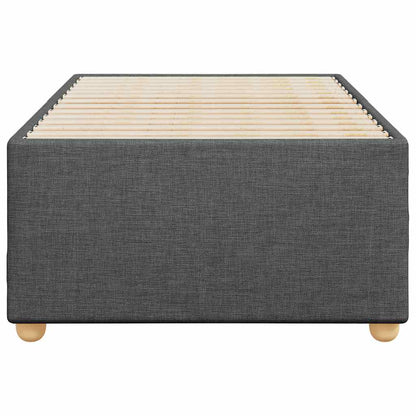 Bed Frame without Mattress Dark Grey Single Fabric
