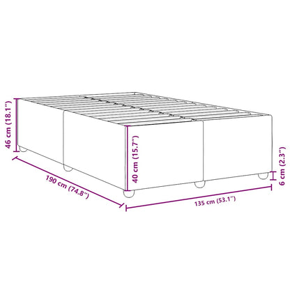 Bed Frame without Mattress Black Double Fabric