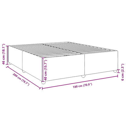 Bed Frame without Mattress Dark Grey Super King Fabric
