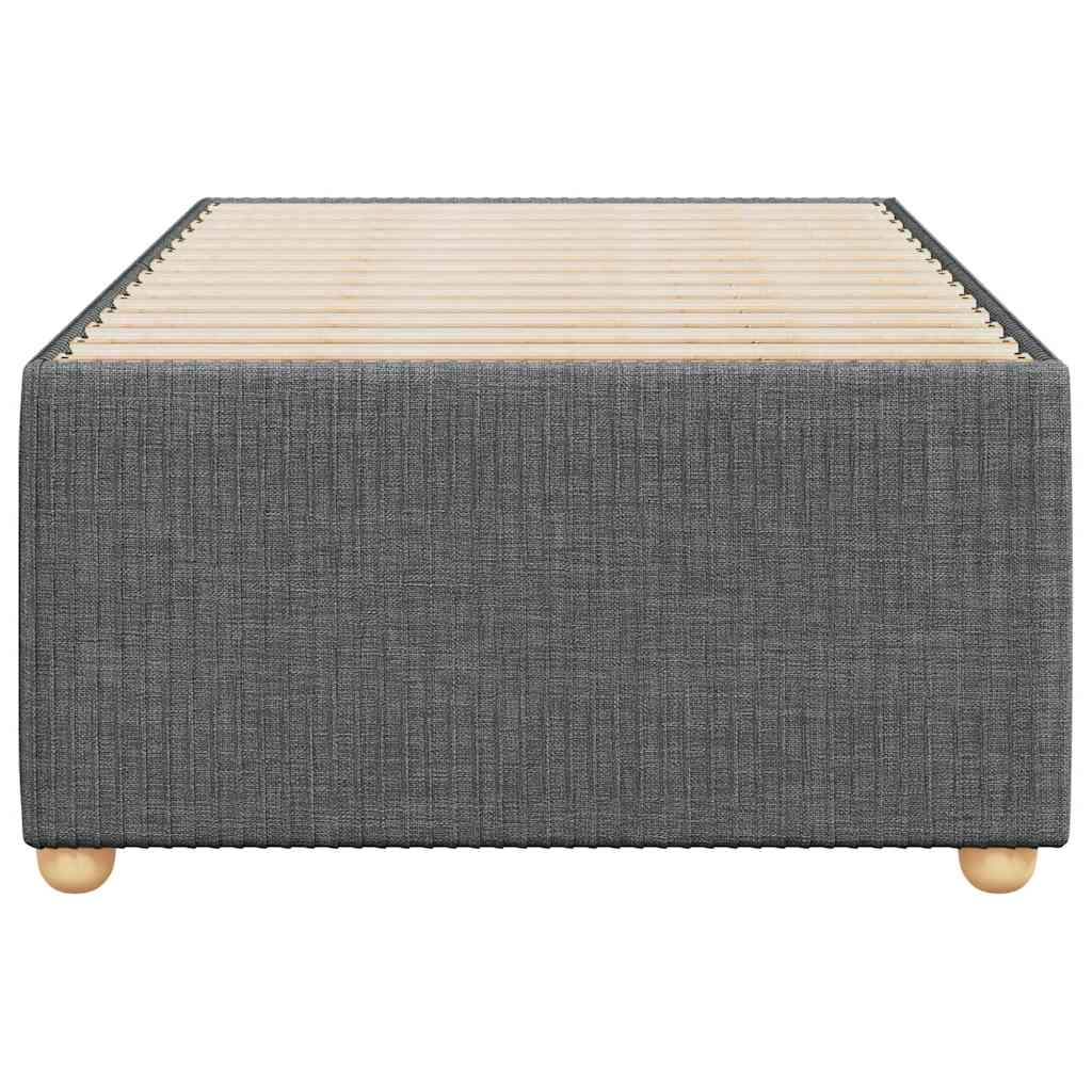 Bed Frame without Mattress Dark Grey Single Fabric
