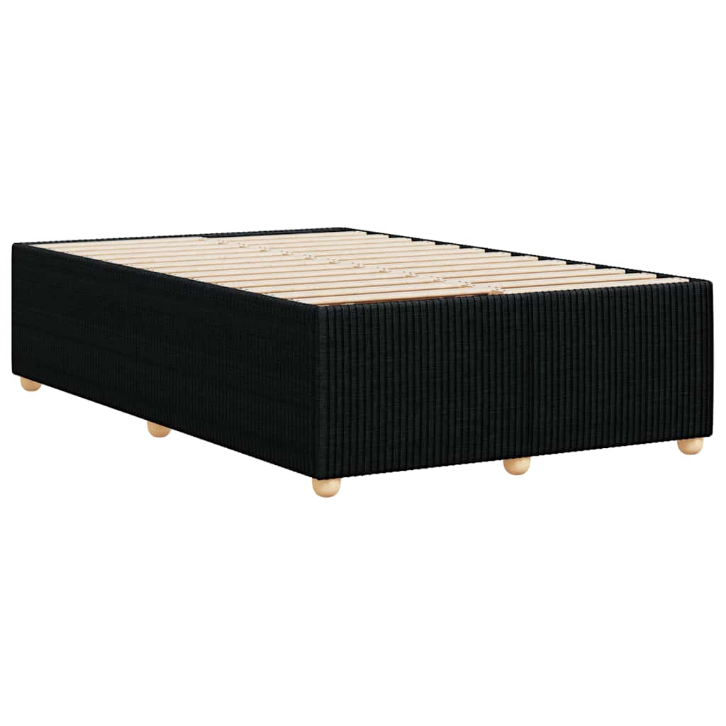Bed Frame without Mattress Black Double Fabric