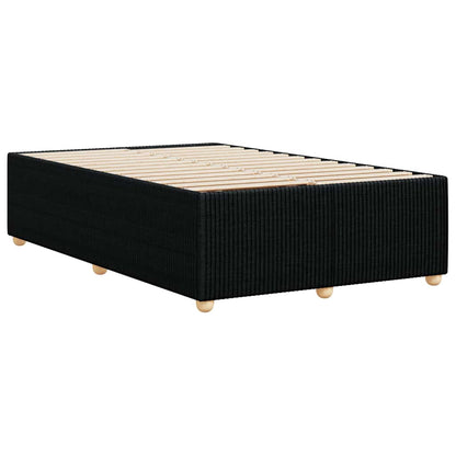Bed Frame without Mattress Black Double Fabric