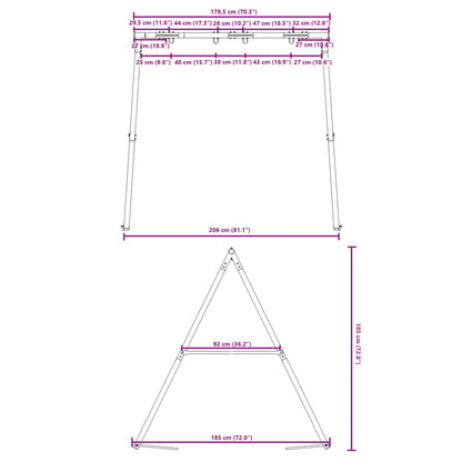 Swing Frame for Outdoor W 206 x H 185 cm