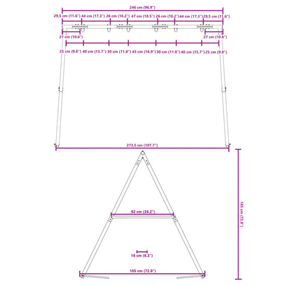 Swing Frame for Outdoor W 273.5 x H 185 cm