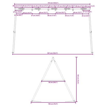 Swing Frame for Outdoor W 341 x H 185 cm