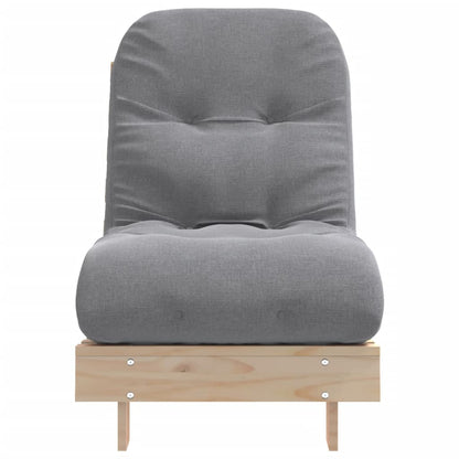 Futon Sofa Bed with Mattress 60x206x11 cm Solid Wood Pine