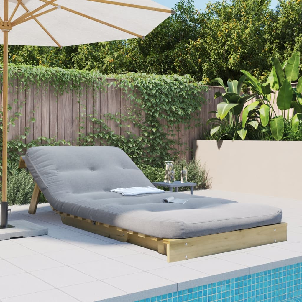 Close-up of the soft foam mattress included with the Futon Sofa Bed 90x206x11 cm, featuring a grey fabric cover for a sleek and modern appearance.