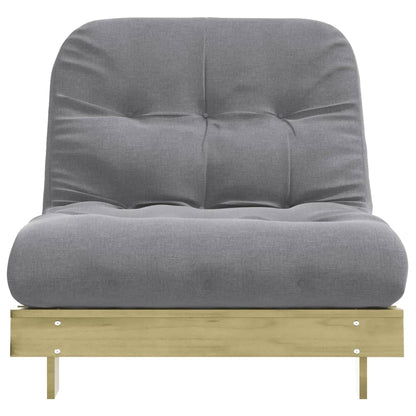 Futon Sofa Bed with Mattress 90x206x11 cm made from impregnated wood pine, showcasing its stylish design in a living room setting.