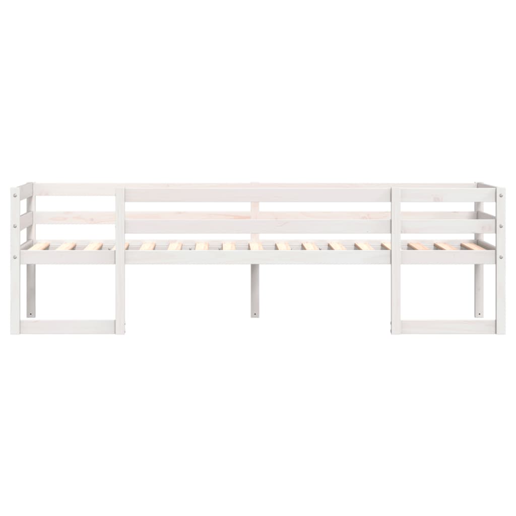 Kids' Bed Frame without Mattress White 90x200 cm Solid Wood Pine