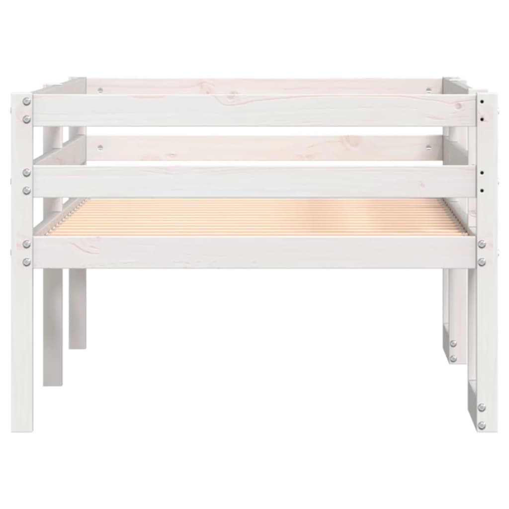 Kids' Bed Frame without Mattress White 90x200 cm Solid Wood Pine