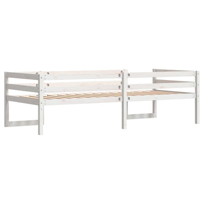 Kids' Bed Frame without Mattress White 90x200 cm Solid Wood Pine