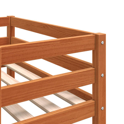Kids' Bed Frame without Mattress Wax Brown 90x200 cm